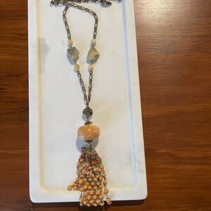 Copper chandelier necklace